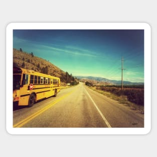 School Bus Crowsnest Highway Osoyoos Sticker